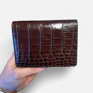 Ralph Lauren Leather Crocodile Wallet